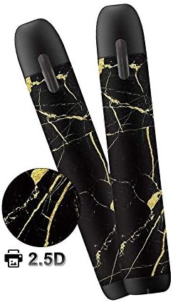 xJazxin 2 Pack Myblu Skin Decal for Pax blu 2.5D Technology Ultra Thin Marble Protective Sticker for Myblu Wraps Cases (Golden Marble)