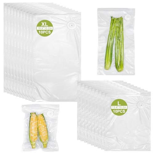 20PCS Vacuum Sealing Bags, Reusable Vacuum Sealer Bags for Food,