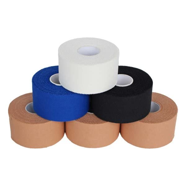 6-Pack Colorful Athletic Sports Tape Very Strong Easy Tear NO Sticky Residue Best Tape for Athlete Medical Trainers