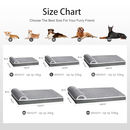 Lit matelas pour chien avec oreiller lavable et imperméable - 8