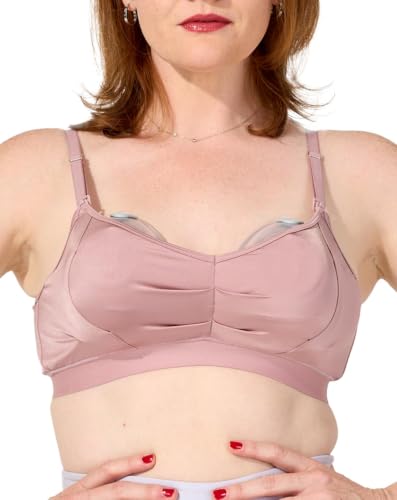 Image of Bodily Do Anything Nursing Bra for Breastfeeding & Hands-Free Pumping | Wireless Pumping Bra, Adjustable Maternity Bra, One Handed Clip-Down Access, Made with OEKO-TEX Standard 100 Certified Fabric