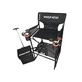 Tuscany Pro Portable Heavy-Duty Makeup Artist Chair with Storage Cart - Perfect for Makeup, Salon, Events with 29 Inch Seat Height - Carry Bag Included