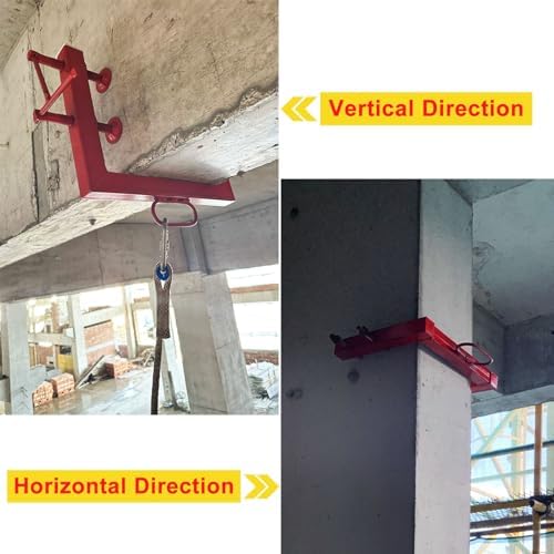 Vertical/Horizontal Steel Beam Clamp Anchors, Adjustable Fall Arrest Hangers for Aerial Work, 800 Lbs Capacity, 5-Pack Metal Clips for Safety and Stability