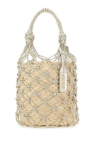 ラグジュアリーファッション | Miu Miu レディース 5BE0622C90F0Y2N ベージュ 麻 手作り袋 | Ss21