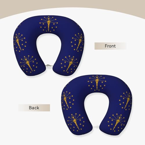 Almohada de poliéster ajustable para cuello y viaje miniatura 3