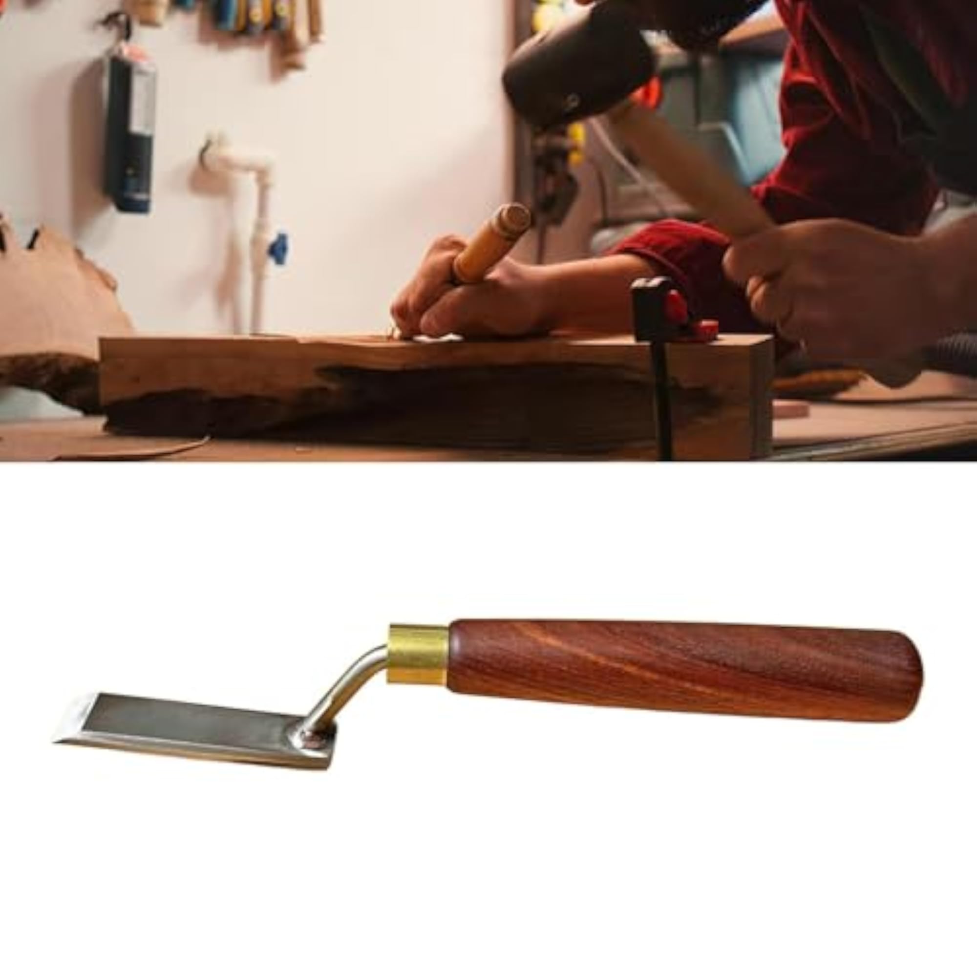 Lightweight Steel Wood Chisel for Beginners, 1.6cm Width