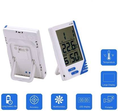 Image of MCP Helathcare Digital Room Temperature Meter LED Display With Multi Function & Probe Sensor Thermometer (White)