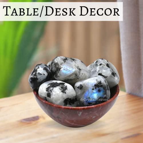 Image of Certified Rainbow Moonstone Crystal Healing Tumbled Stone, Natural Polished Crystals for DIY Crafts, Manifestation, Meditation, Pooja Feng Shui and Reiki Healing (30 Grams)