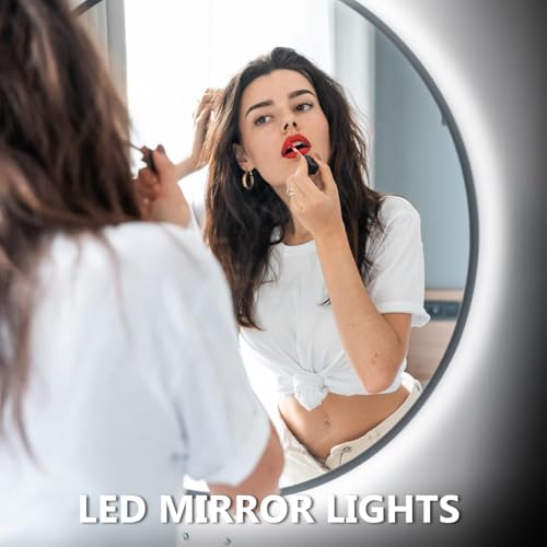 Image of dalattin White COB LED Strip Lights, 32.8ft Dimmable Super Bright 24V Led Tape Light 6500K 1400 LEDs Daylight White Lights for Bedrooms, Mirror, Kitchen, Home Decoration