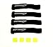 Softride Soft Wraps Black, Reflective Dots included, All Purpose Hook and Loop Tie Down Straps, 16 x 1 inch, 4-Pack (26619)