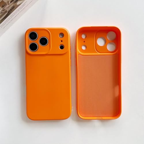 Coque fine iPhone 16 orange silicone antichoc au quotidien