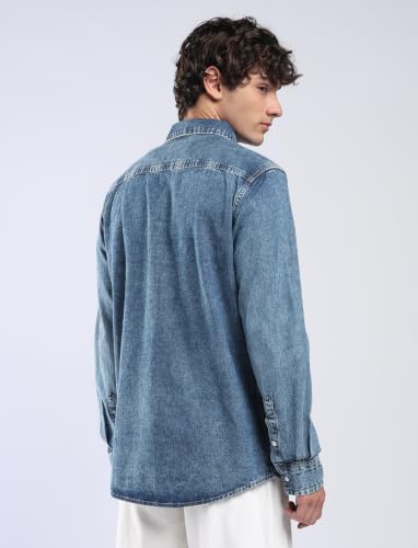 Image of INKD Men's Regular Fit Shirt - 100% Cotton | Casual Shirts for Men | Full Sleeve