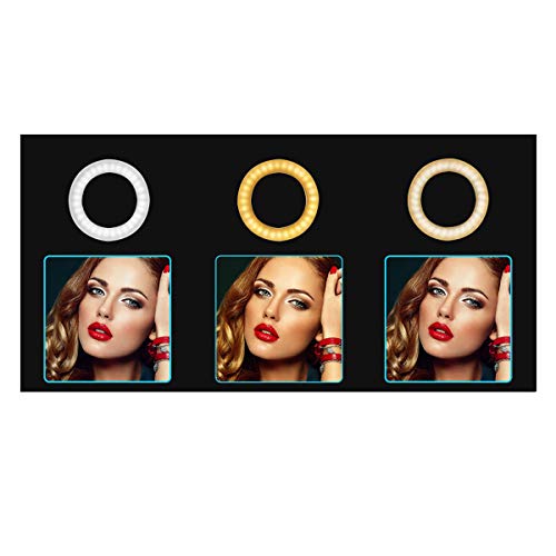 Iluminador LED Ring Light 26cm para Maquiagem Fotos com tripé e suporte celular