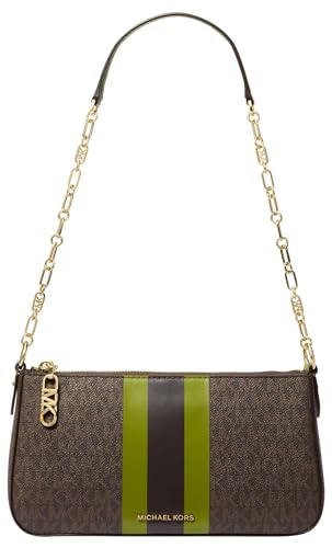 Michael Kors Bolsa de corrente média Empire, Verde prado, One Size
