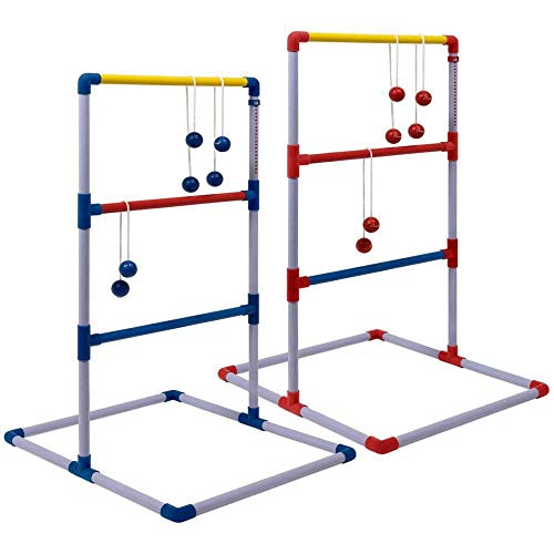 Qtimal Ladder Toss Game Replacement Ladder Balls, 3 Colors Tournament Quality Bolos Bolas with Real Golf Balls (9 Pack)