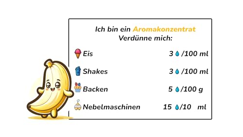 Twizzy Banane Lebensmittelaroma -60ml- Intensives Aroma – Ideal zum Backen, in Lebensmitteln & Getränken, auch für Vernebl., Nebelm., uvm