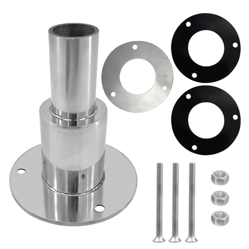 Ftrule 24mm Durch Rumpf Auspuff Hautanpassung, Edelstahl 316 Schiffsauspuff Rohrauspuff Schiffshardware Zubehör, Hull Auspuff Haut Montage, Dieselheizung Standheizung Auspuffrohr, 24mm Gerade