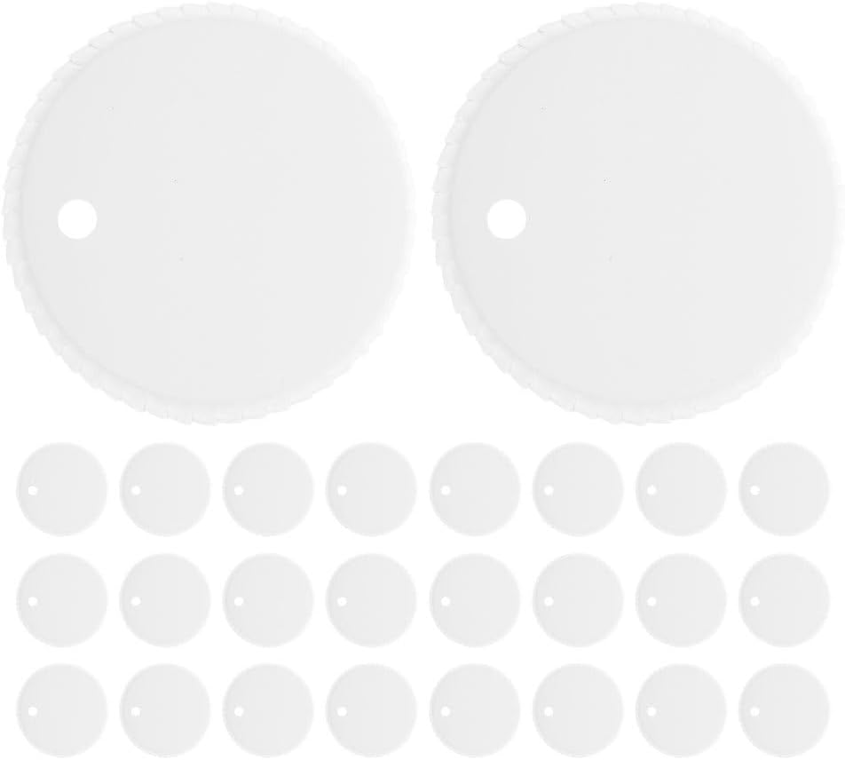 500pcs Cup Cover Lids: 70mm Disposable Perforated Paper Cup Covers - Glassware Mug Lid for Coffee/Beverage Service - Drink Protectors for Hotels Cafes Night