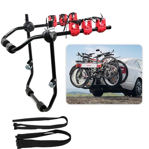 Racks Para Autos, Outdoors LEFUS Soporte para Bicicleta Auto 3,Soporte para Maletero De 3 Bicicletas,3 Deluxe Porta Bicicleta Auto,Maletero 3 Portabicicletas,Conveniente para El Coche...