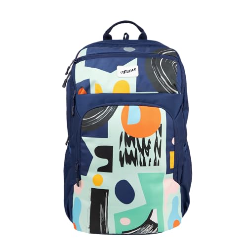 Image of F Gear Akira Black 26L Backpack, 3 Spacious Compartments, 3 Pockets and 1 Hidden Pocket|Anti theft Backpack|Airflow Padded Back Panel|Lightweight & Durable|Ideal for Office, Daily Use & Travel