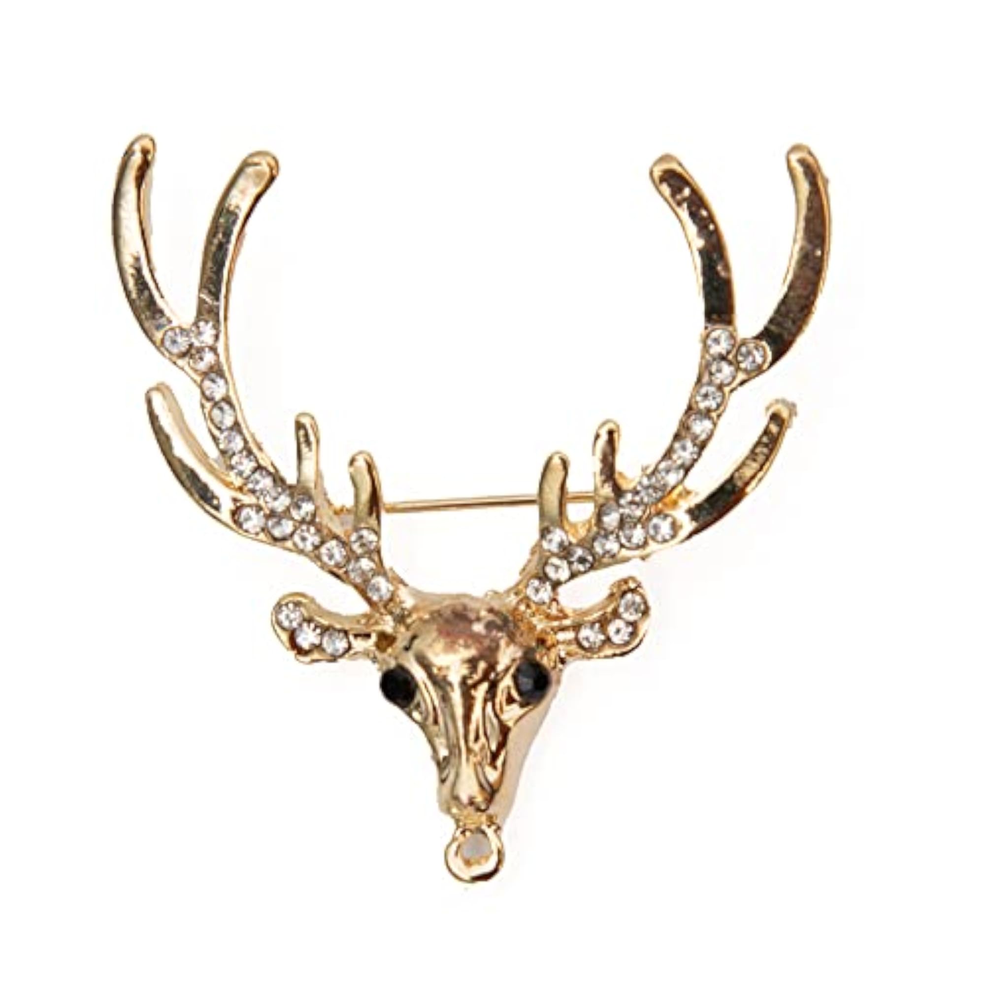 Golden Deer Lapel Pin for Elegant Attire