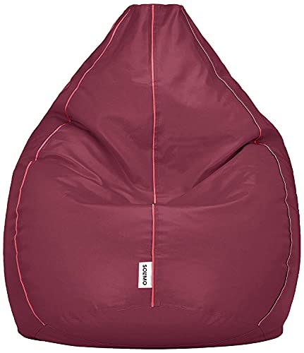 Amazon Brand – Solimo XXXL Bean Bag Filled With Beans (Maroon With Pink Piping) For Rs. 2099 @ 65% off