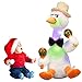 MIAODAM Jouets avec Musique Et LumièRes, Canards Dansants, Jouets De Canard Qui Peuvent Chanter, Imitateurs Qui RéPèTent Ce Que Vous Dites, Jouets en Peluche Interactifs (Canard-C)