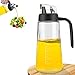 Aceshop Oil Dispenser Auto Flip Bottiglia di Vetro per Olio D'oliva 630ml Contenitore per Condimenti a Tenuta Stagna Bottiglia per Olio con Beccuccio Antigoccia con Tappo Automatico e Tappo per Cucina