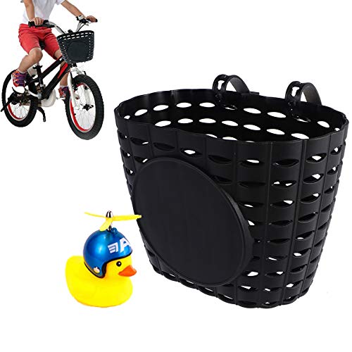 Lightton Kid's Bicycle Basket, Basket Front Handle Bar Basket, Bicycle Lift Off Baskets, Easy Install Quick Released Basket For Kids Bike, For Children Bike Accessories With Rubber Duck Bike Bell #TOP3