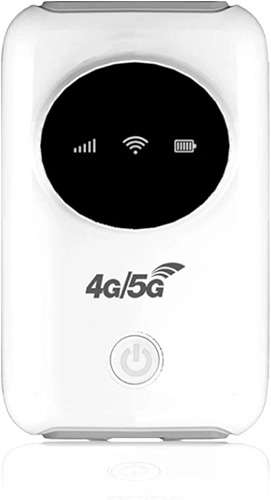 Roteador móvel, modem hotspot 4G LTE 5G 300Mbps até 10 dispositivos, slot SIM, bateria de 3200 mAh, dispositivo portátil para viagens, viagens de negócios, ao ar livre