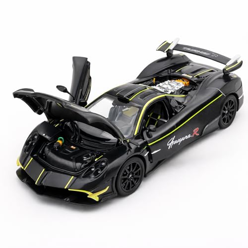 Image of Wizplex RMZ Hobby Pagani Huayra R Die-Cast Car 1:32 Scale Model Hypercar Pull Back Toy Vehicle for Collectors and Boys