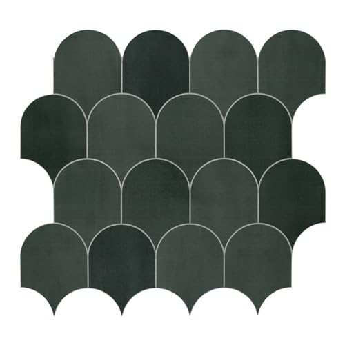 SUNWINGS 10-Sheet Fish Scale Peel and Stick Backsplash Tile, 11.4''