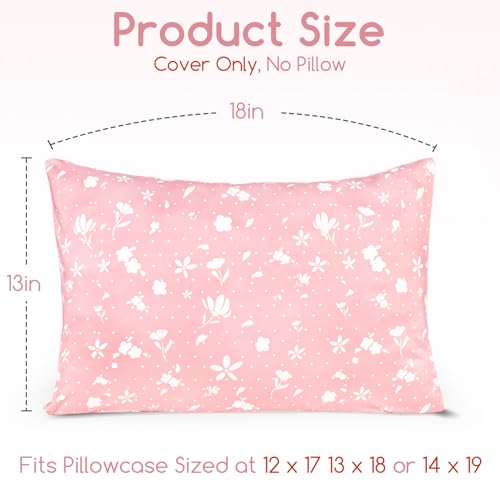 Image of ManFaiSky 2 Pack Toddler Pillowcase, 13x18 Toddler Pillow Cases with Envelope Closure, Soft & Comfortable Travel Pillow Case Cover Boys Girls, Pink