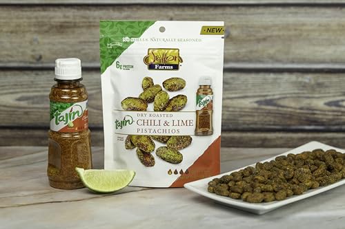 Image of Tajin Seasoned Pistachio Kernels | No Shells | Tajin Clasico Chili Lime | Non-GMO Project Verified | Gluten Free | Vegan | Kosher | Bag, 5 Ounce (Pack of 8)