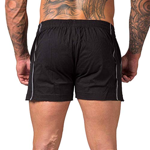 URRU Athletic Gym Shorts Mens Workout Running Bodybuilding Training Short Black XX-Large