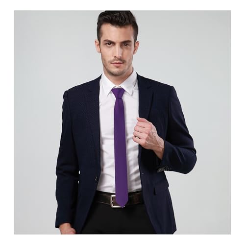 Image of Landisun Black Tie Men Women Solid Skinny Ties Slim Ties Satin Tie