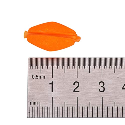 釣り用 ウキ 発泡体 超軽量 頑丈 高い浮力 目立つ色 ６個セット オレンジ 釣り用 (赤) 8枚目