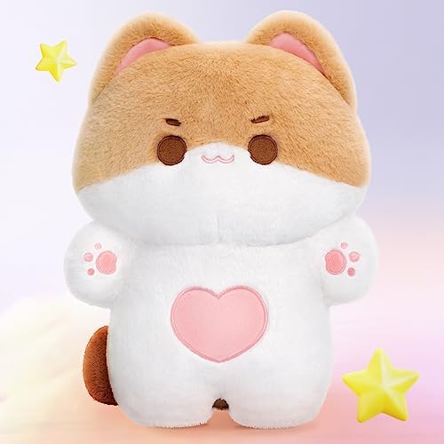 Mewaii Strawberry Cow Plush Toys Kawaii Plushies Stuffed Animals Squishy Pillow Cute Plush Throw Pillow Soft Toys for Girls Boys (45CM)