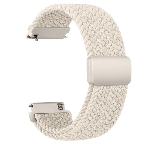 Image of Tobfit Soft Magnet Nylon Watch Strap Compatible for Samsung Galaxy Watch 4 /4 Classic (Watch Not Included), 20mm Smartwatch Nylon Single Loop Woven Band Straps for Men & Women