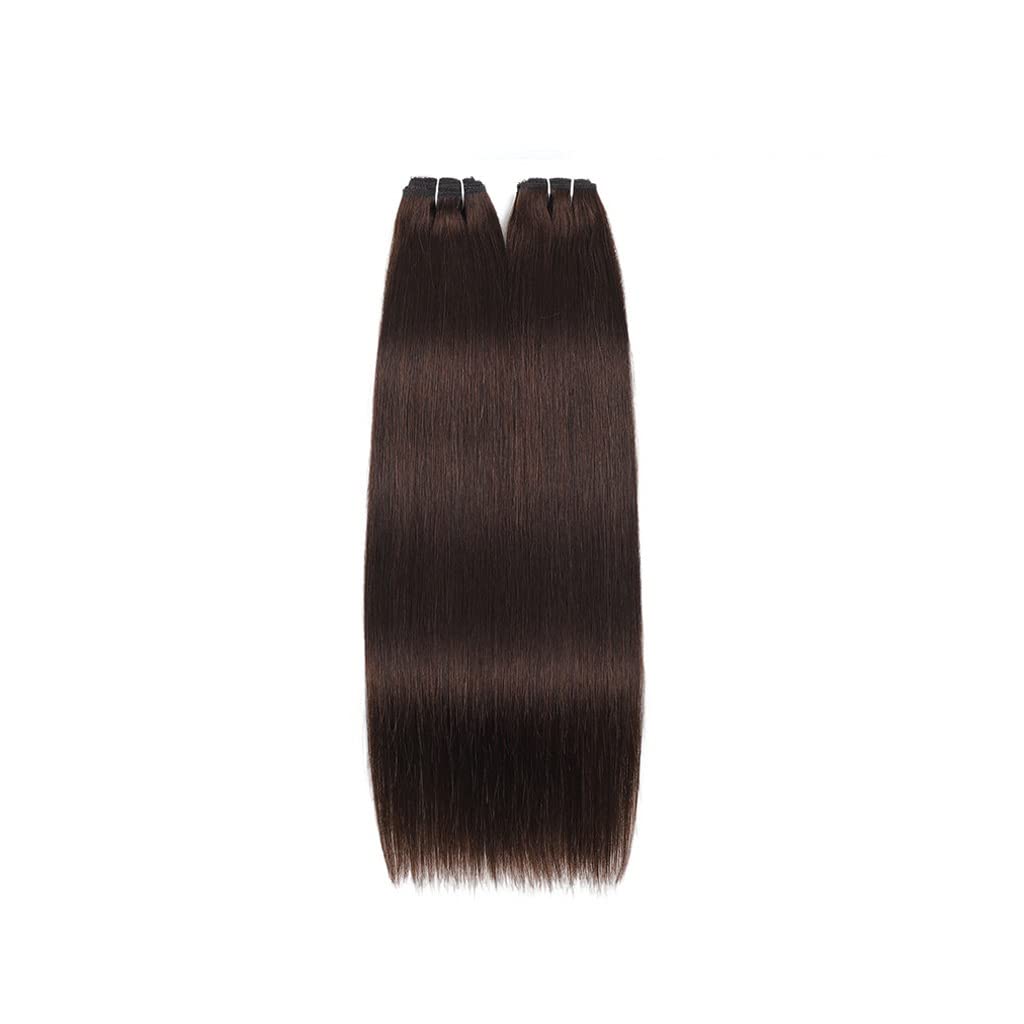 Hair Piece High Skull Top marron : masquez la perte de densité avec le double clip