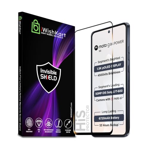 Image of compatible with Motorola Moto g86 power 5G Tempered Glass [with warranty] screen protector guard Full Edge to Edge 9H Full Glue FHD with Easy Installation kit - Pack of 1 | 6.7 Inch | G 86