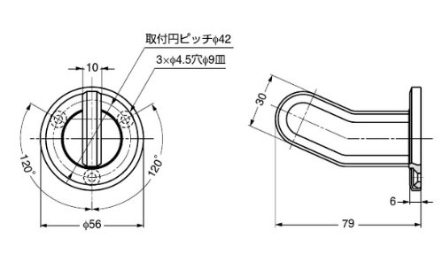 ステンレス鋼製フック　ZL-2102 ステンレス鋼製フック ZL-2102 W56×H56×D79【LAMP】 スガツネ フック