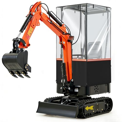 Mini Excavator Cover Transparent Anti-Wrinkle Excavator Cab Cover Fits Bobcat E20/Kubota U17 Models (1760-3530 lbs) Features Openable Windows Rollable on All Four Sides Safety Reflective Strips