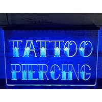 KEYQEEN Tienda de Tatuajes Piercing Letrero de neón LED,