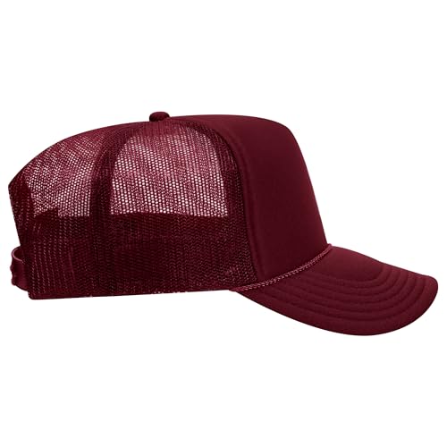 Image of OTTO Polyester Foam Front 5 Panel High Crown Mesh Back Trucker Hats in 97, Bulk, Wholesale