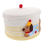 iplusmile 小型犬用コッロープ 収納バスケット 蓋付き 車載収納ボックス 防塵耐水 おしゃれで丈夫な ペットトイオーガナイザー