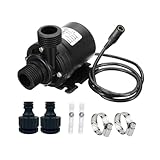 800L/H 5m DC 24V Brushless Water Pump Brushless Motor Water Circulation Water Pump 1/2' Male Thread Submersibles Water Pumps Set with Female Plug 5.5x2.5mm