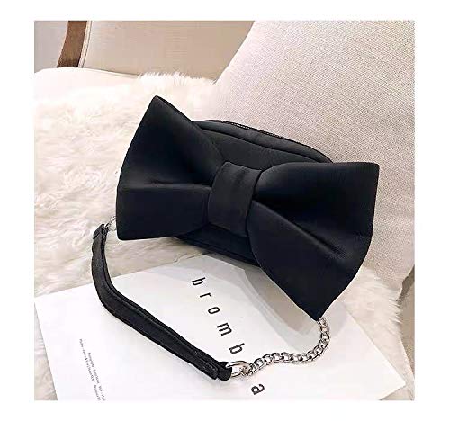 Kbinter Pretty Bowknot Evening Bag Clutch Purse Party Handbag Bow Shoulder Bag Chain Crossbody (Black) #TOP2