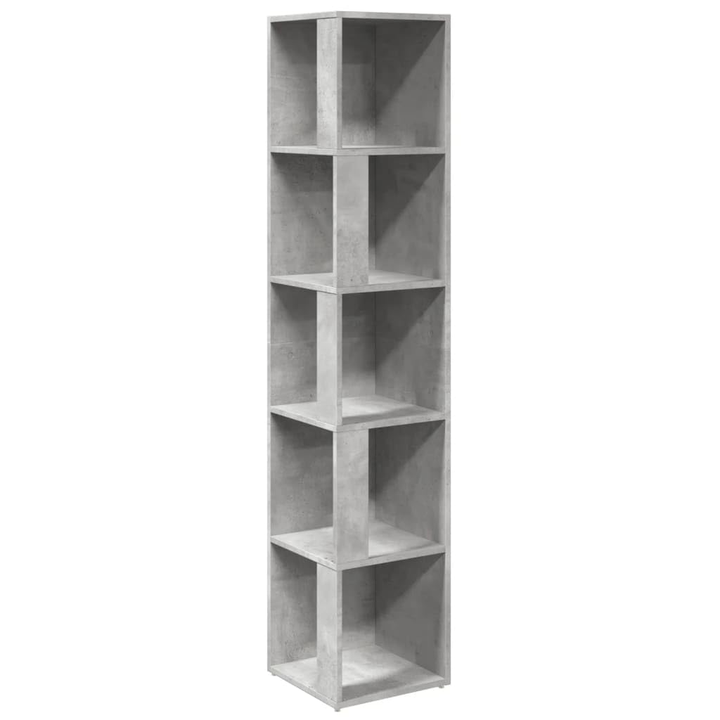 Mobile ad Angolo Grigio Cemento 33x33x164,5 cm in Truciolato