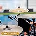 VINTORKY 10-inch Alloy Trash Cymbal with Holes Percussion Rhythm Cymbal for Adults Drum Kit Special Effects for Stage and Practice Use